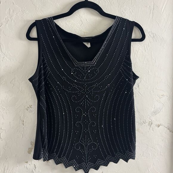 MSK Tops - Vintage MSK Heavily Beaded Tank Blouse Size Large Whimsigoth Fairy